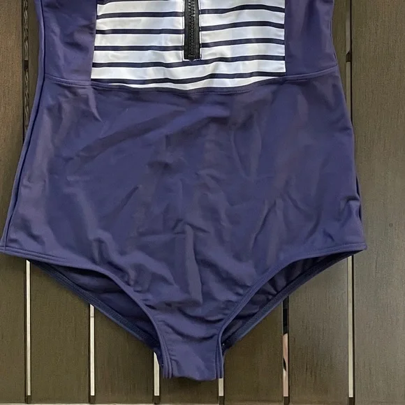 CUPSHE RASH GUARD SLEEVELESS ZIP BOYLEG SURF SNORKEL SWIMSUIT!! - Picture 10 of 15